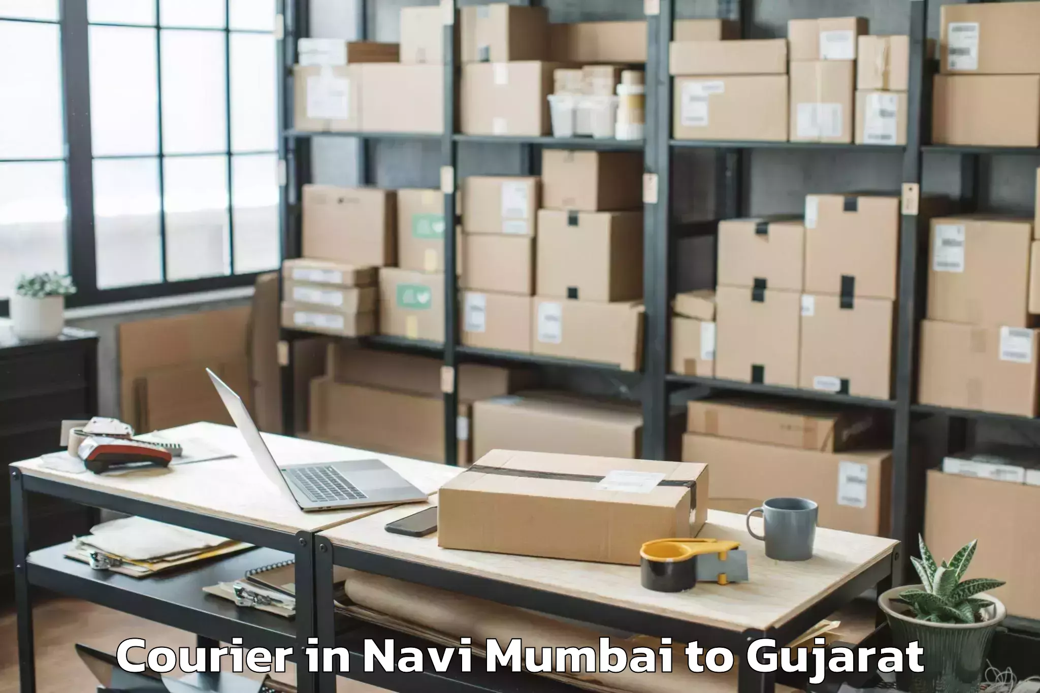 Easy Navi Mumbai to Bhatiya Courier Booking